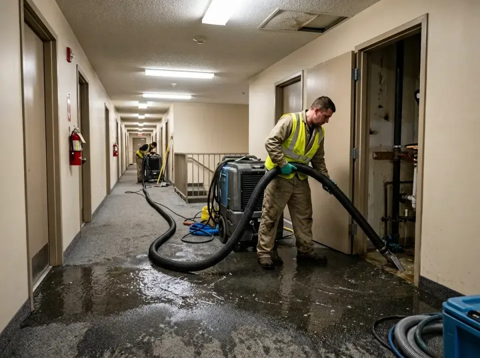 multi-unit-apartment-hallway-f-005 — frequently asked questions, Emergency Burst Pipe Water Extraction & Removal in Clearvie…